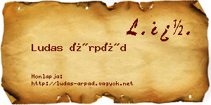 Ludas Árpád névjegykártya