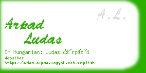 arpad ludas business card